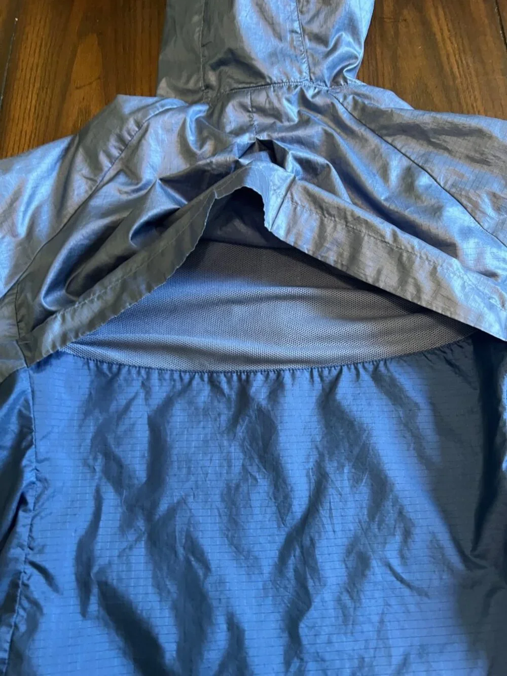 Nike Blue Windbreaker Jacket Windrunner Rain Vented Full Zip Activewear Medium - Picture 7 of 11